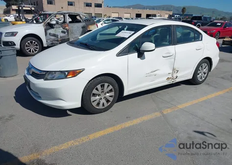 2012 Honda Civic Lx z USA, uszkodzony, nr VIN 19XFB2F5XCE316875